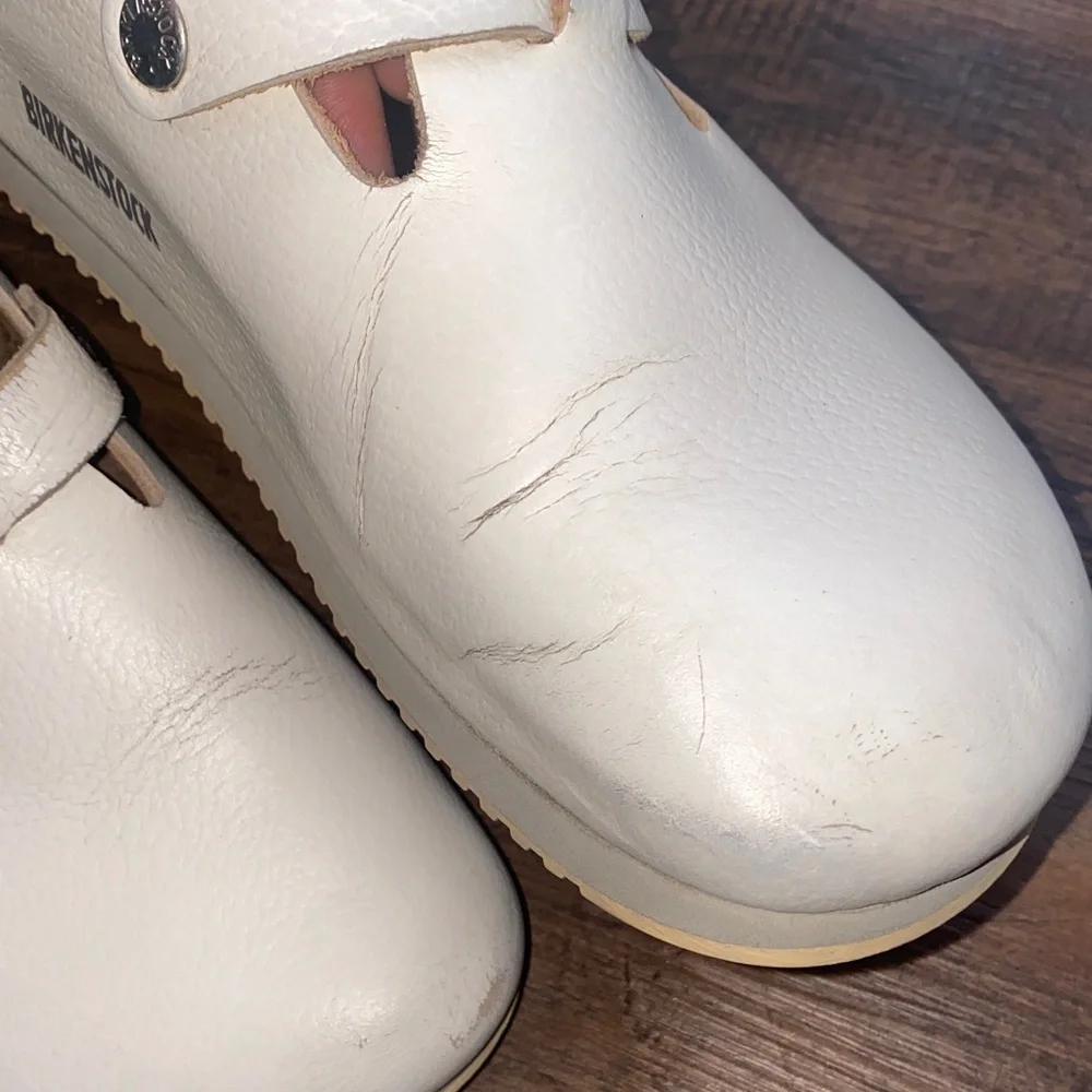 Birkenstock Cream Mules & Clogs - Picture 3 of 16